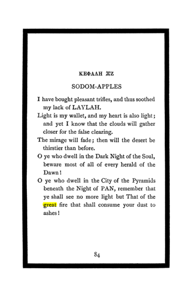Original scan of The Book of Lies, PDF page 88