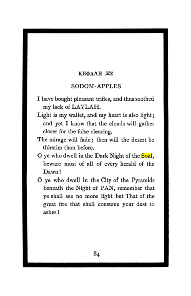 Original scan of The Book of Lies, PDF page 88