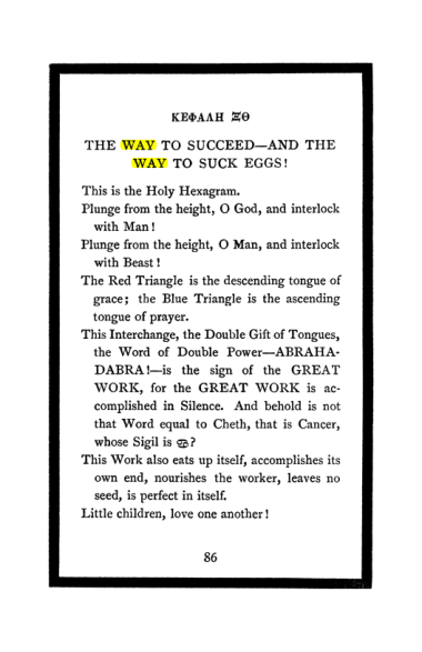 Original scan of The Book of Lies, PDF page 90
