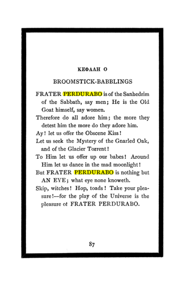 Original scan of The Book of Lies, PDF page 91