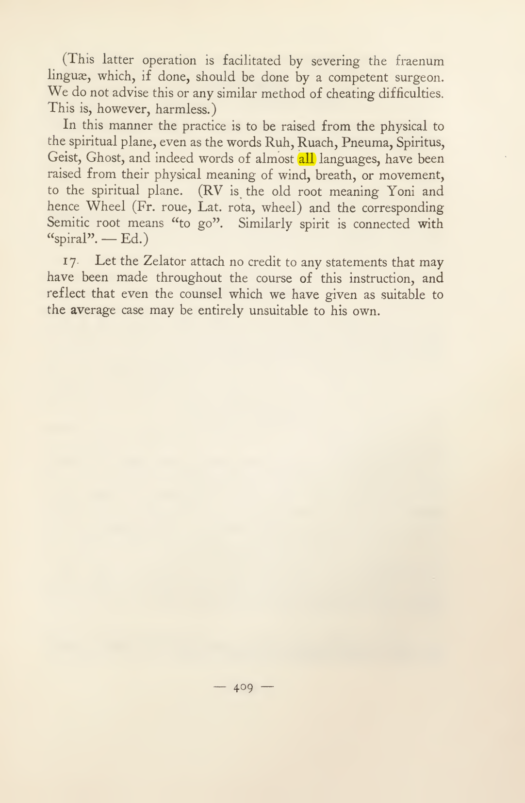 Original scan of Magick in Theory and Practice (Section 4), PDF page 109