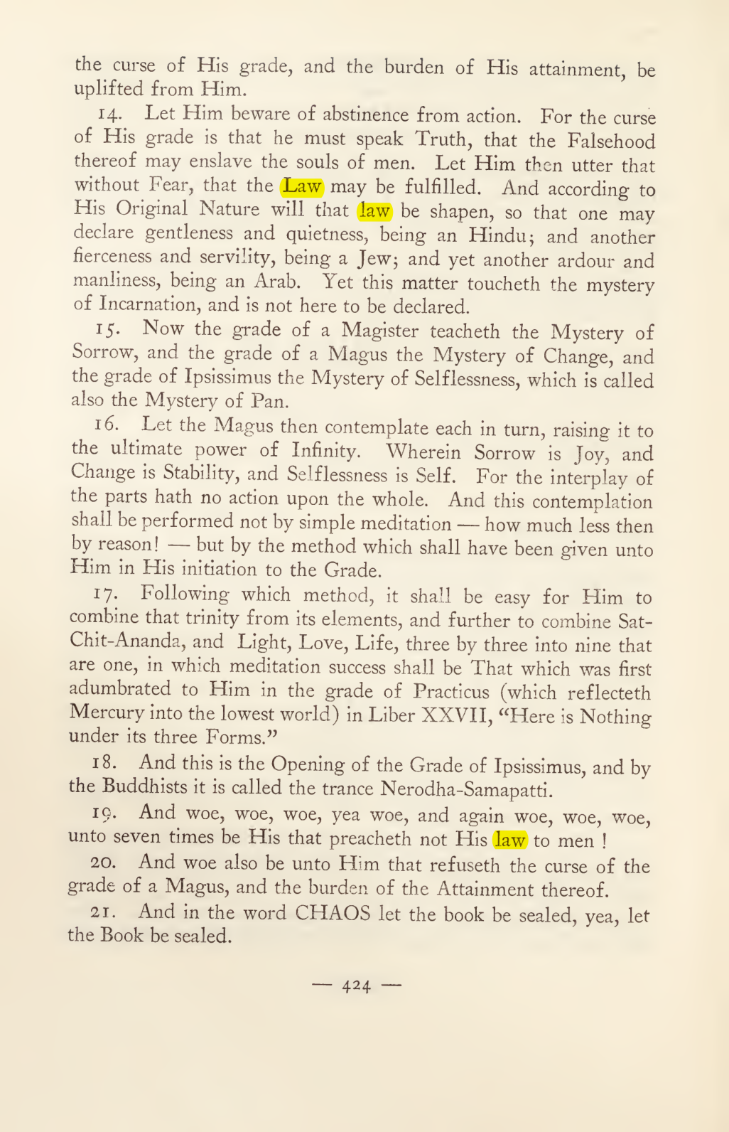 Original scan of Magick in Theory and Practice (Section 4), PDF page 124