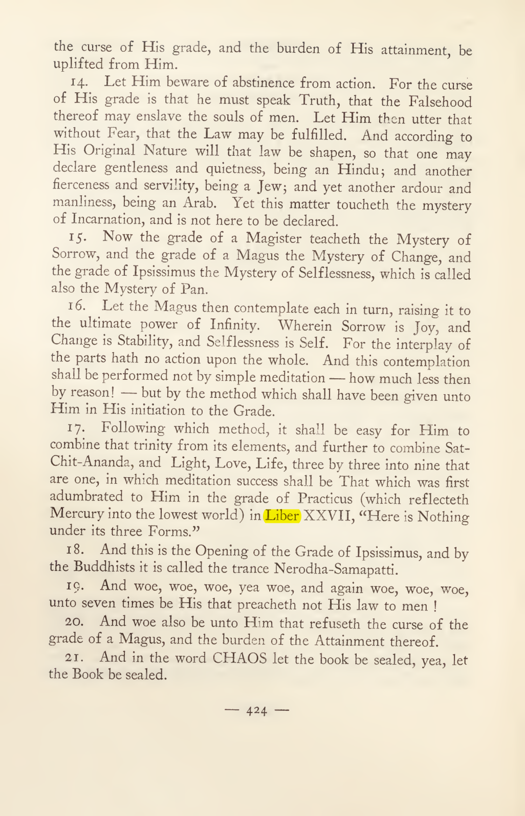 Original scan of Magick in Theory and Practice (Section 4), PDF page 124