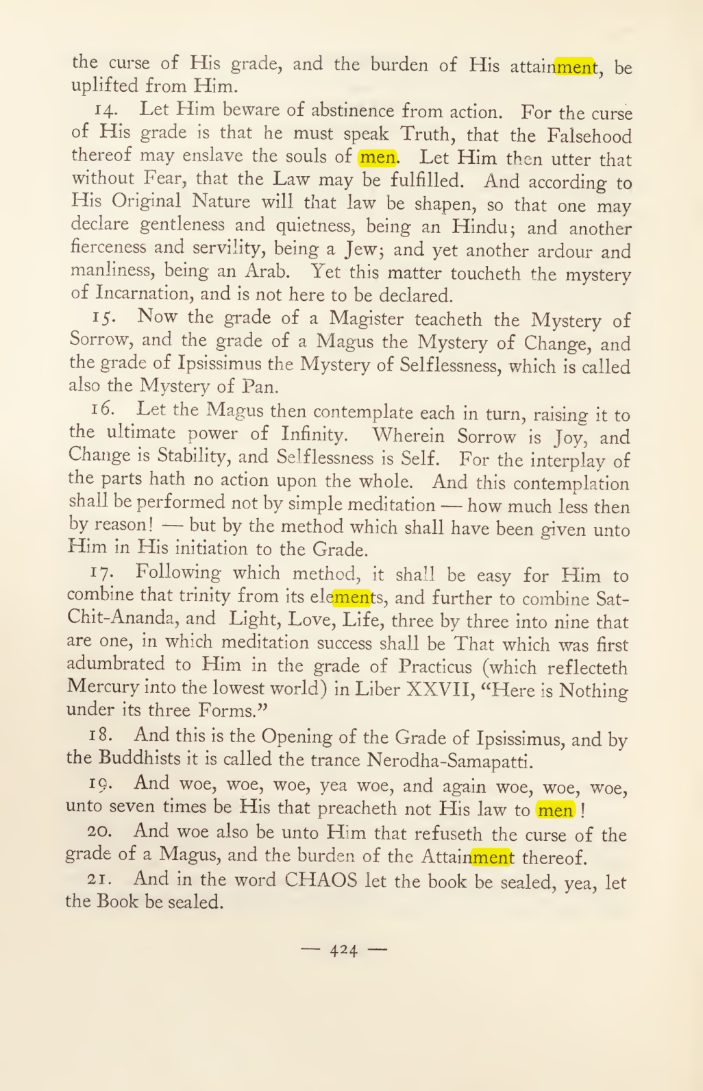 Original scan of Magick in Theory and Practice (Section 4), PDF page 124