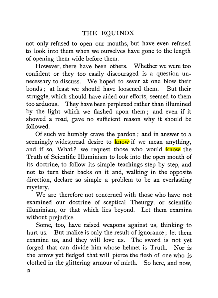 Original scan of The Equinox (Volume I, Number I), PDF page 10