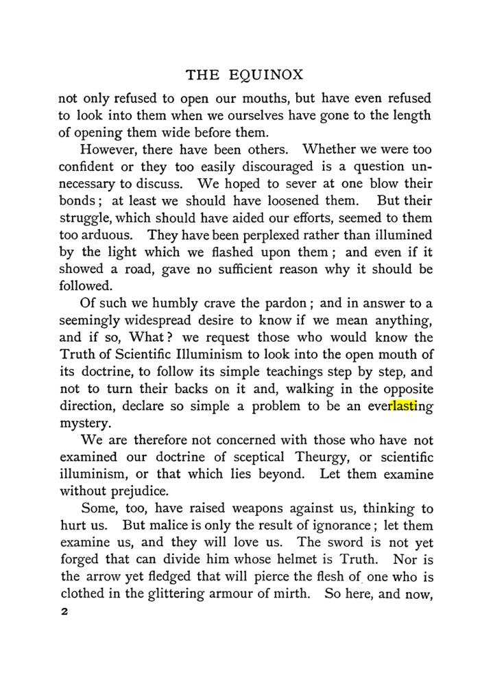Original scan of The Equinox (Volume I, Number I), PDF page 10