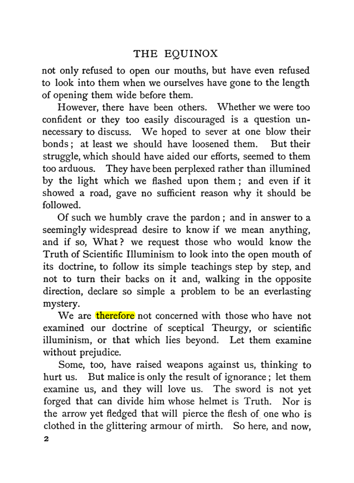 Original scan of The Equinox (Volume I, Number I), PDF page 10