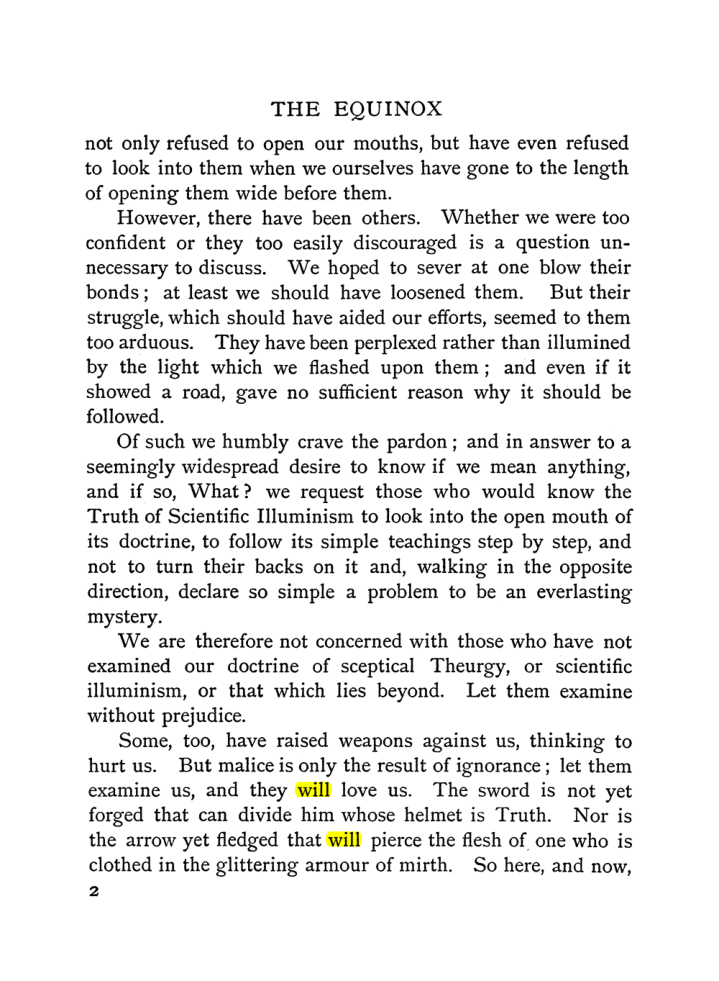 Original scan of The Equinox (Volume I, Number I), PDF page 10