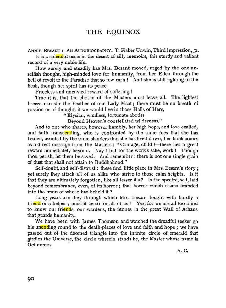 Original scan of The Equinox (Volume I, Number I), PDF page 100
