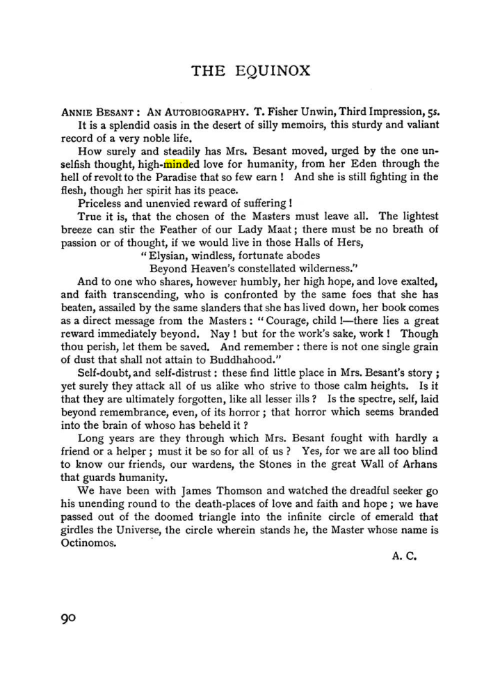 Original scan of The Equinox (Volume I, Number I), PDF page 100