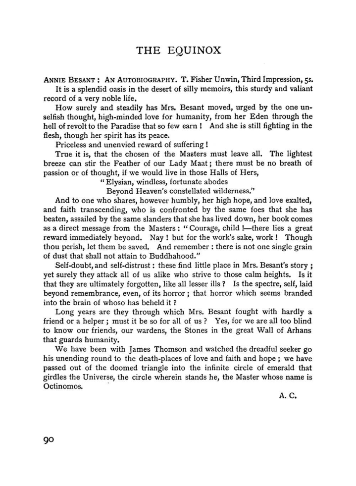 Original scan of The Equinox (Volume I, Number I), PDF page 100