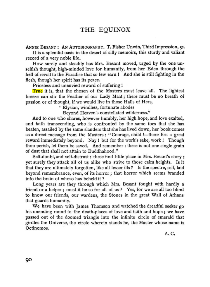 Original scan of The Equinox (Volume I, Number I), PDF page 100