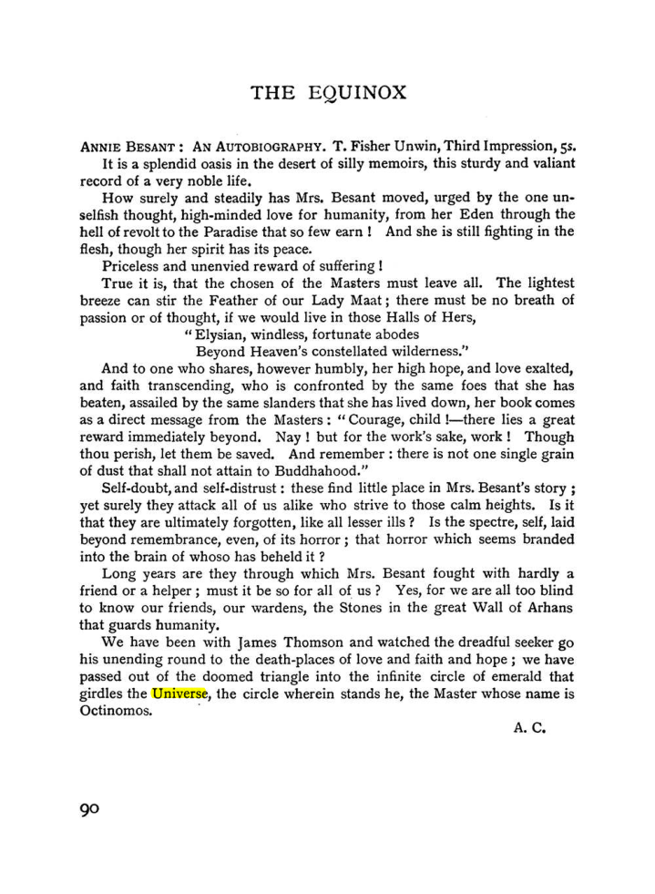 Original scan of The Equinox (Volume I, Number I), PDF page 100