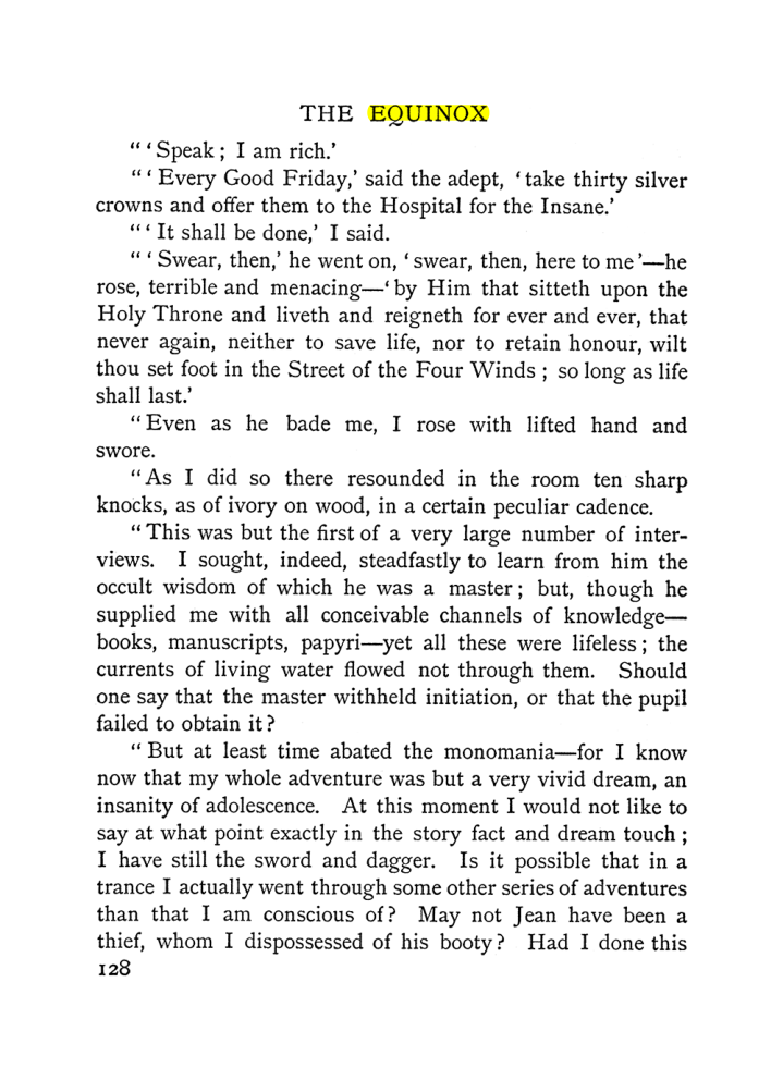 Original scan of The Equinox (Volume I, Number I), PDF page 138