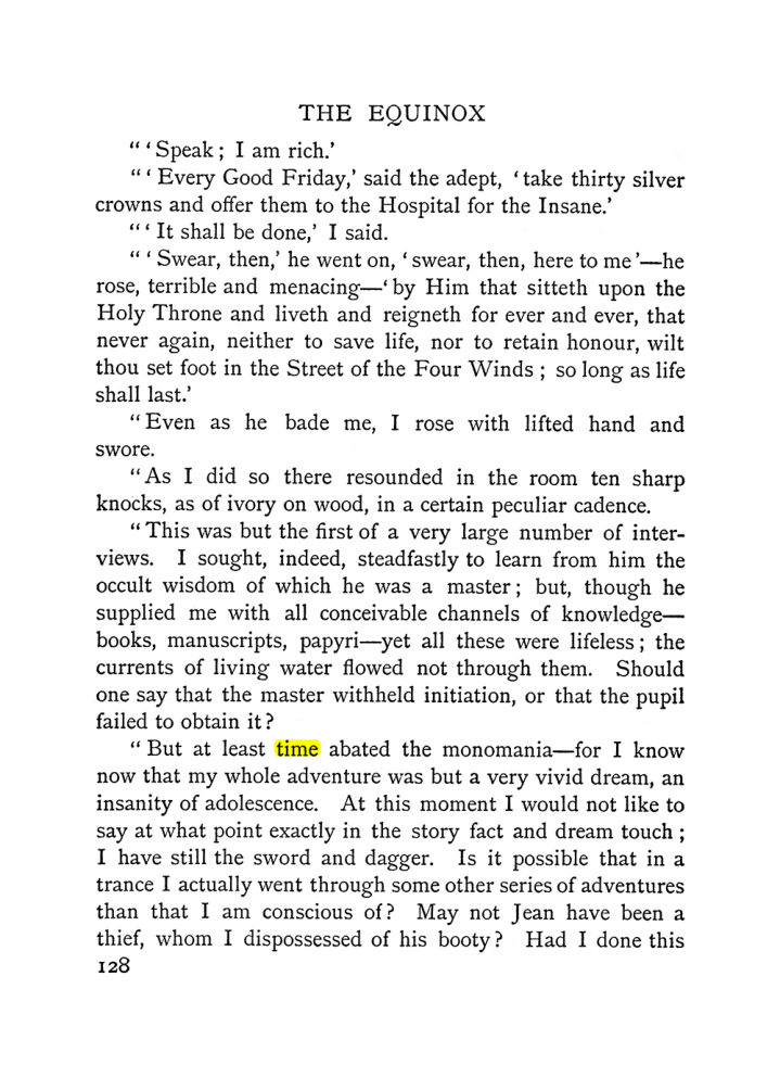 Original scan of The Equinox (Volume I, Number I), PDF page 138
