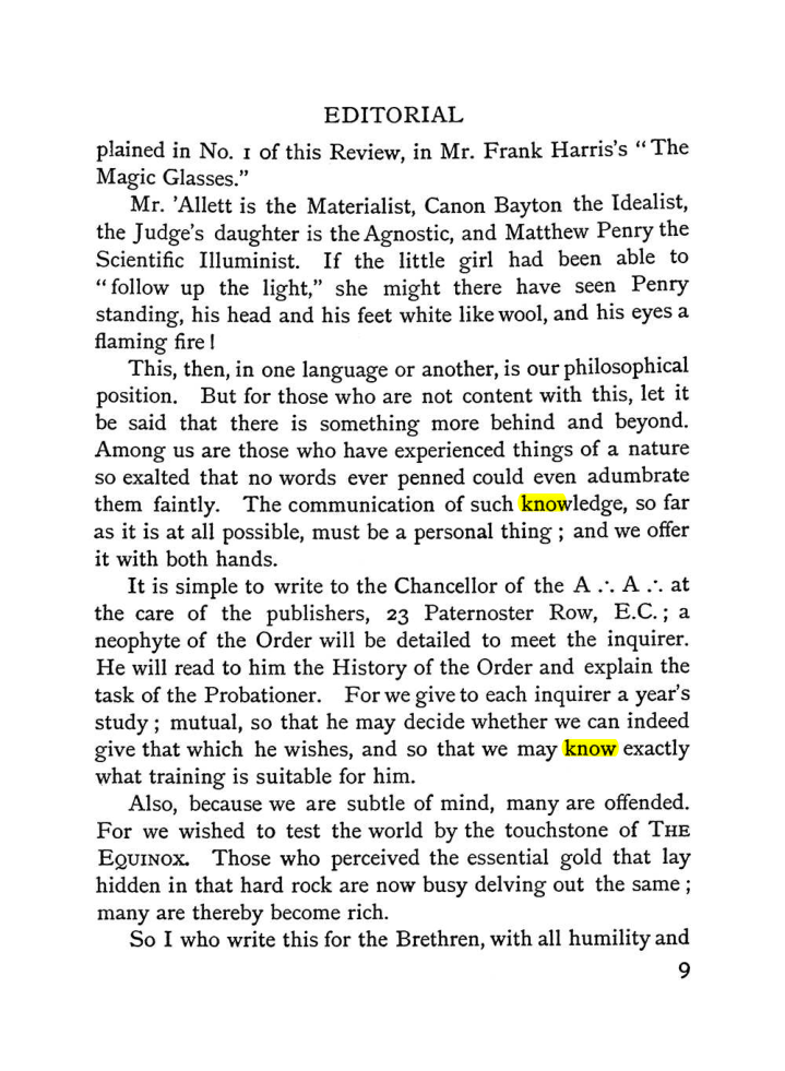 Original scan of The Equinox (Volume I, Number I), PDF page 17