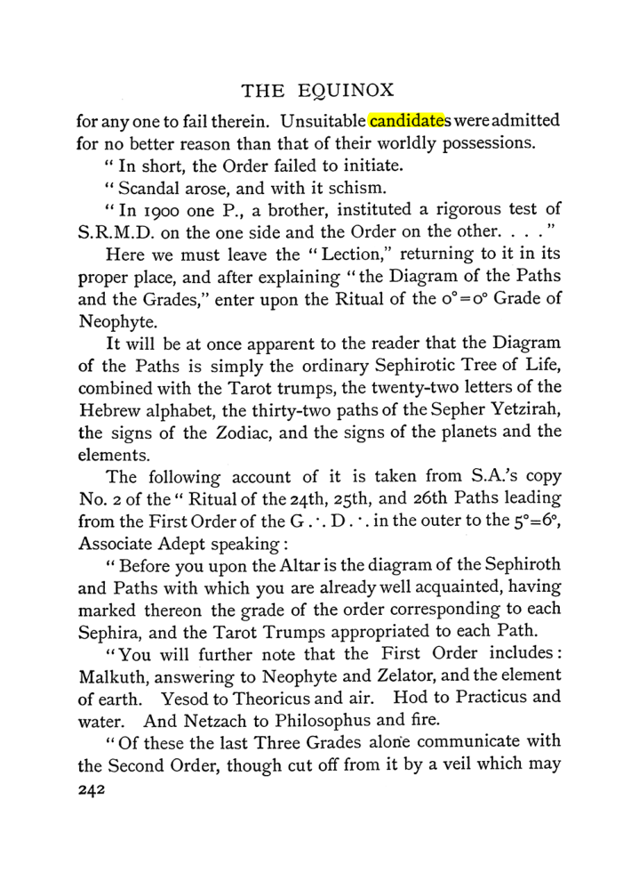 Original scan of The Equinox (Volume I, Number I), PDF page 250