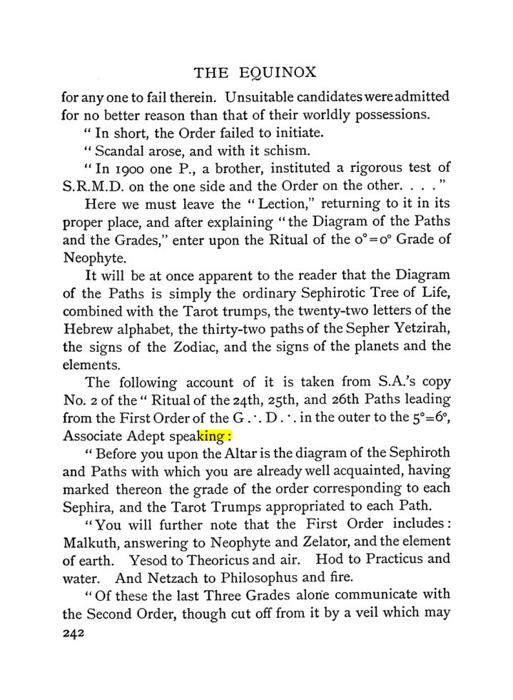 Original scan of The Equinox (Volume I, Number I), PDF page 250