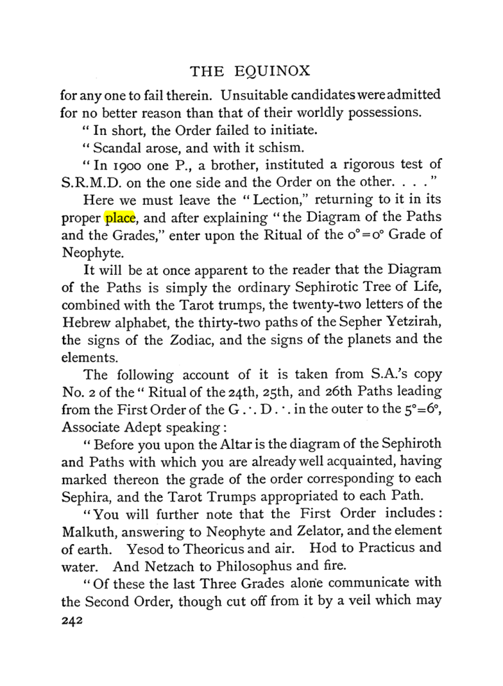 Original scan of The Equinox (Volume I, Number I), PDF page 250