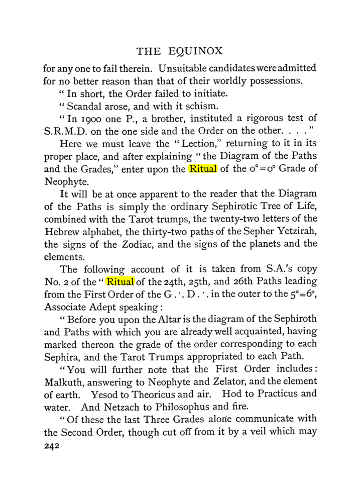 Original scan of The Equinox (Volume I, Number I), PDF page 250