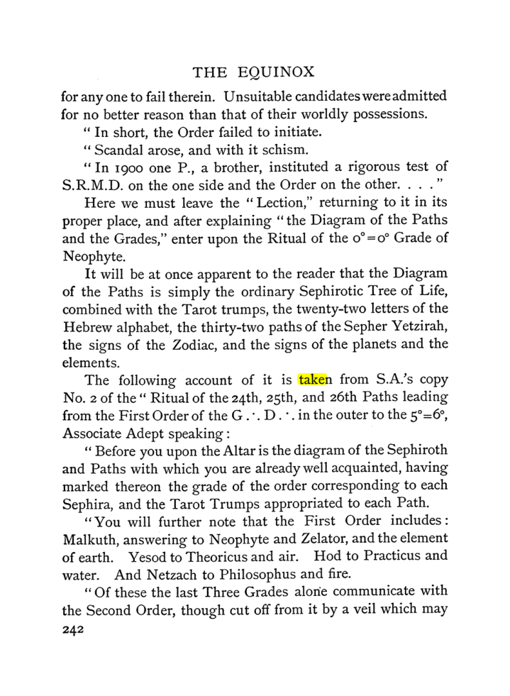 Original scan of The Equinox (Volume I, Number I), PDF page 250