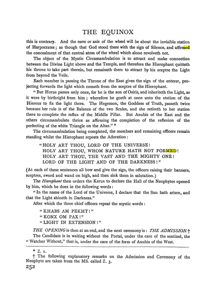 Original scan of The Equinox (Volume I, Number I), PDF page 260
