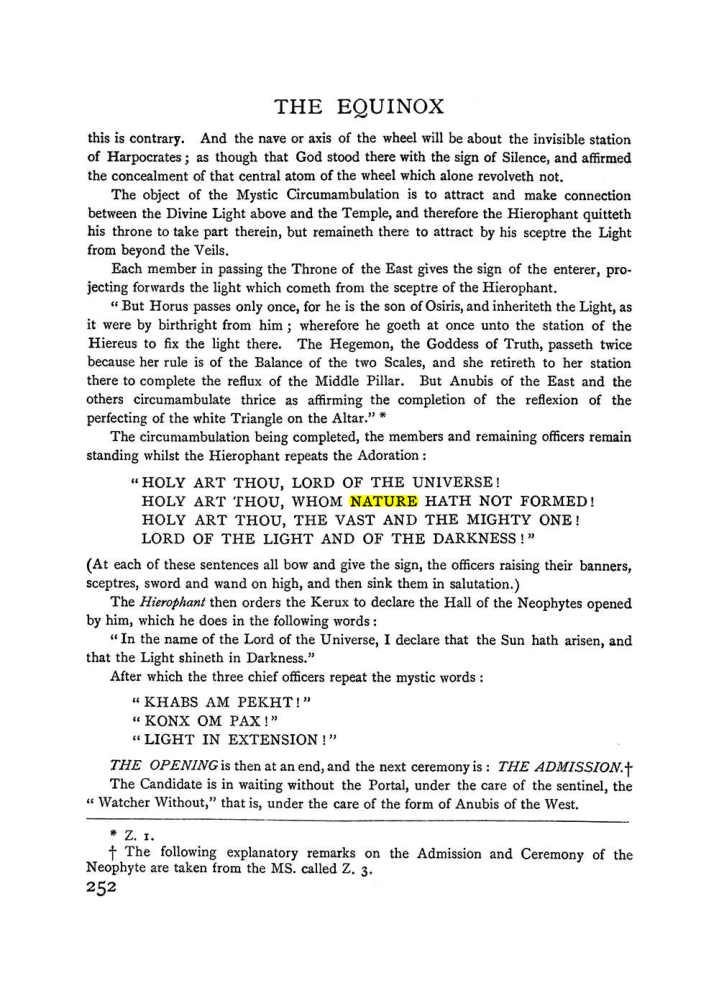 Original scan of The Equinox (Volume I, Number I), PDF page 260