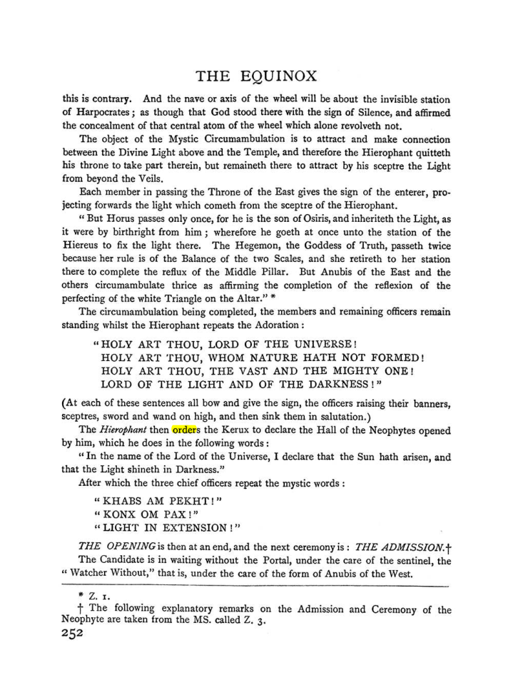Original scan of The Equinox (Volume I, Number I), PDF page 260