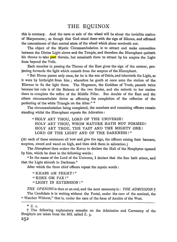 Original scan of The Equinox (Volume I, Number I), PDF page 260