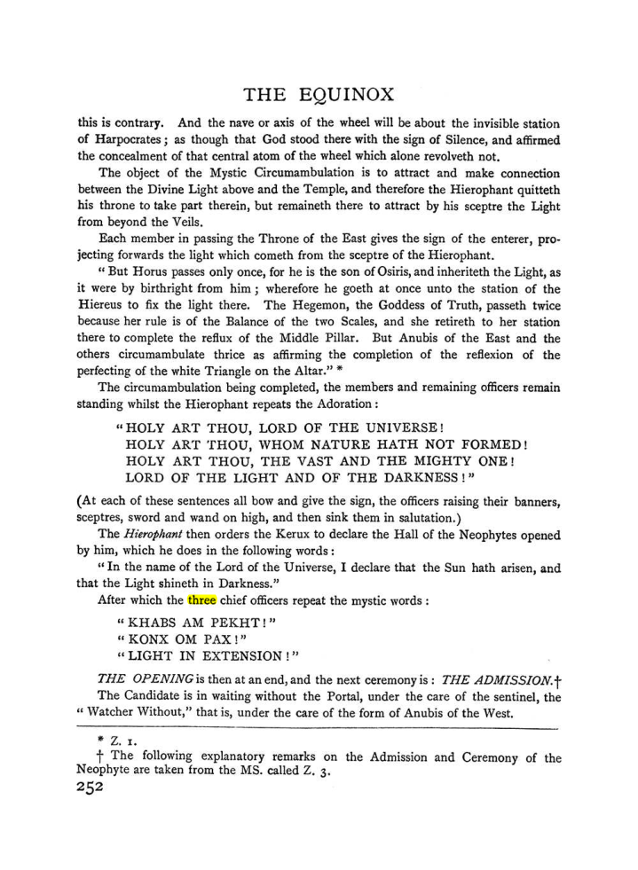 Original scan of The Equinox (Volume I, Number I), PDF page 260