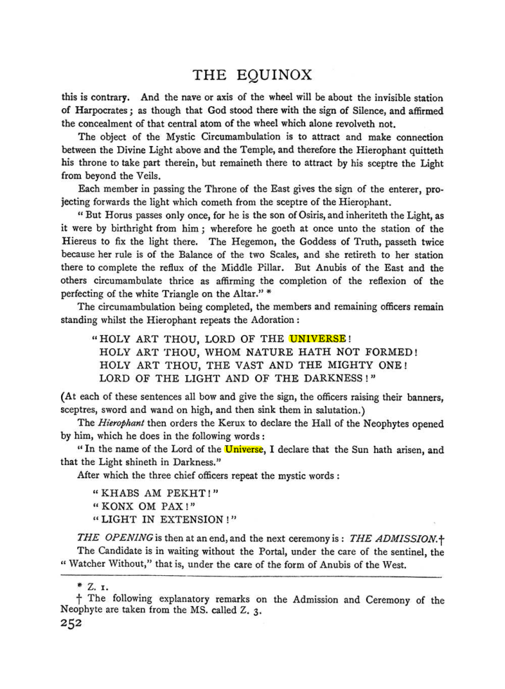 Original scan of The Equinox (Volume I, Number I), PDF page 260