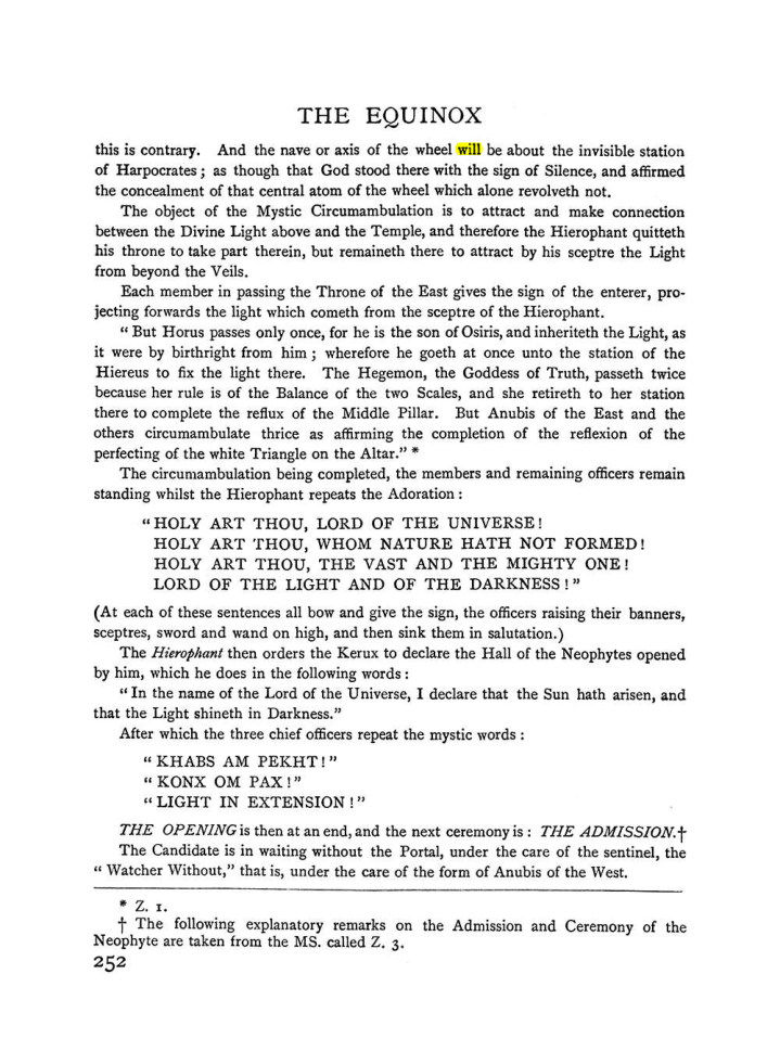 Original scan of The Equinox (Volume I, Number I), PDF page 260