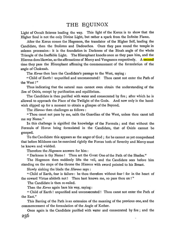 Original scan of The Equinox (Volume I, Number I), PDF page 264