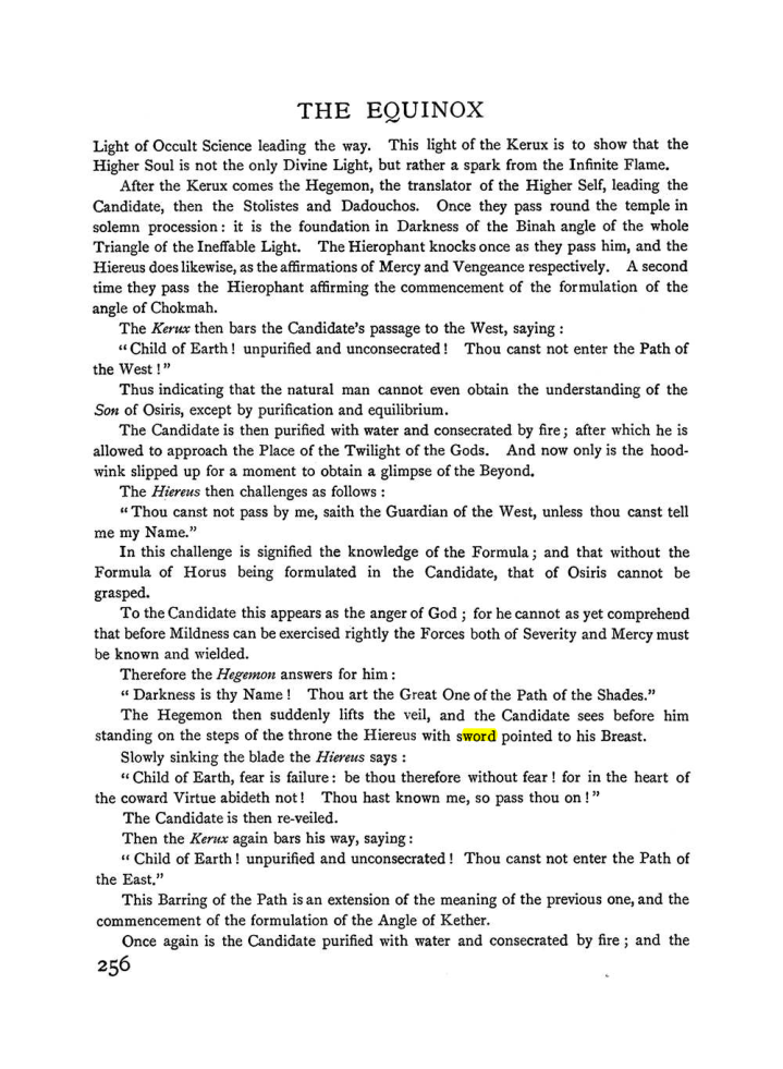 Original scan of The Equinox (Volume I, Number I), PDF page 264