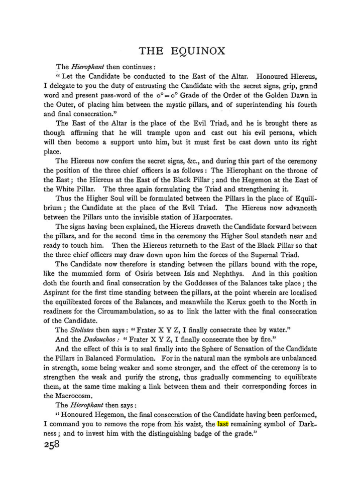Original scan of The Equinox (Volume I, Number I), PDF page 266