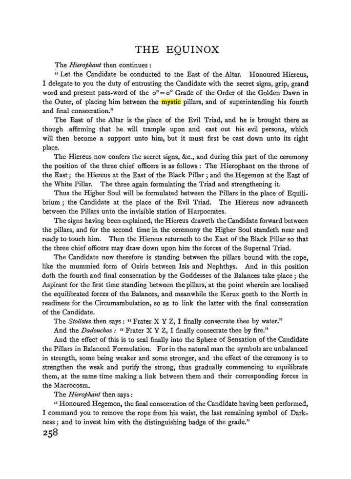 Original scan of The Equinox (Volume I, Number I), PDF page 266