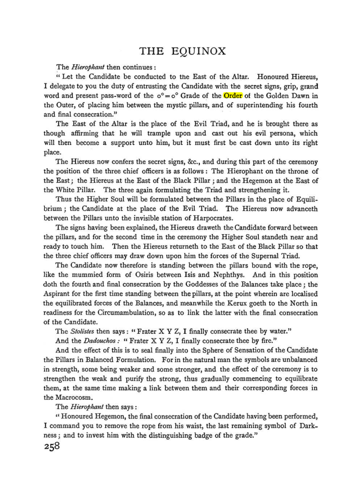 Original scan of The Equinox (Volume I, Number I), PDF page 266