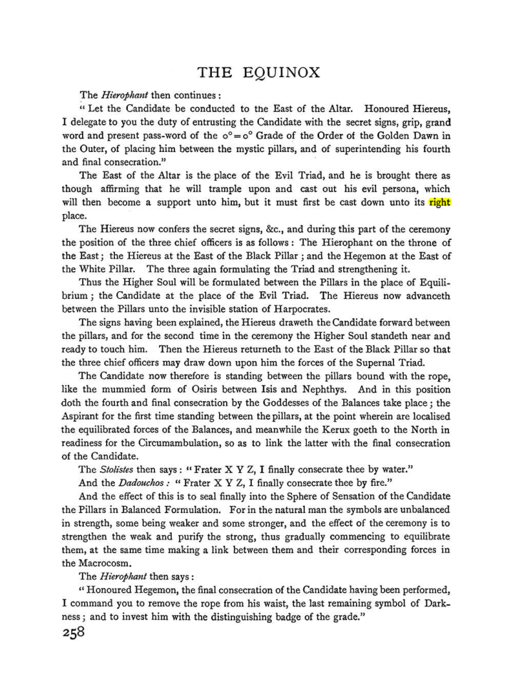 Original scan of The Equinox (Volume I, Number I), PDF page 266