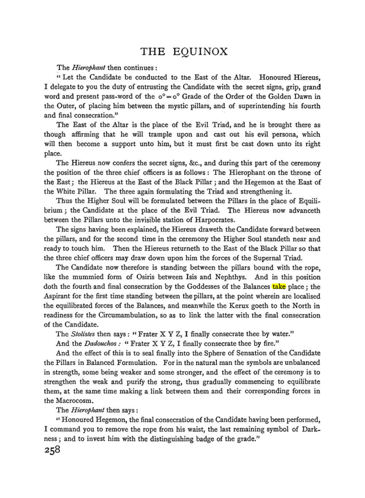 Original scan of The Equinox (Volume I, Number I), PDF page 266