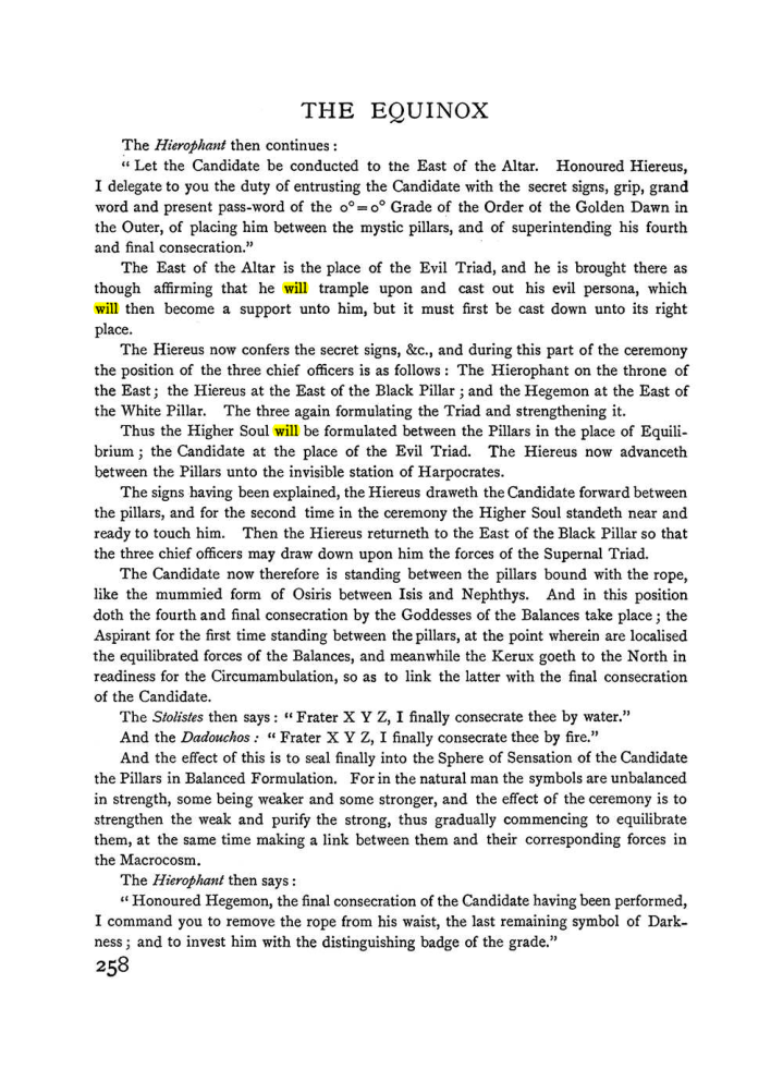 Original scan of The Equinox (Volume I, Number I), PDF page 266