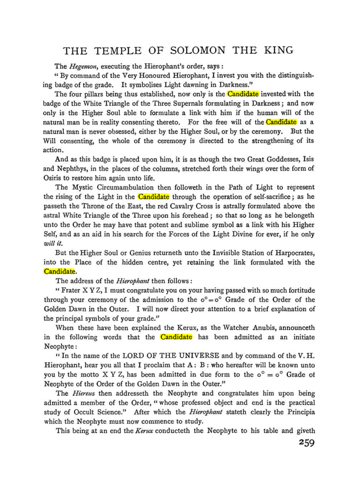 Original scan of The Equinox (Volume I, Number I), PDF page 267