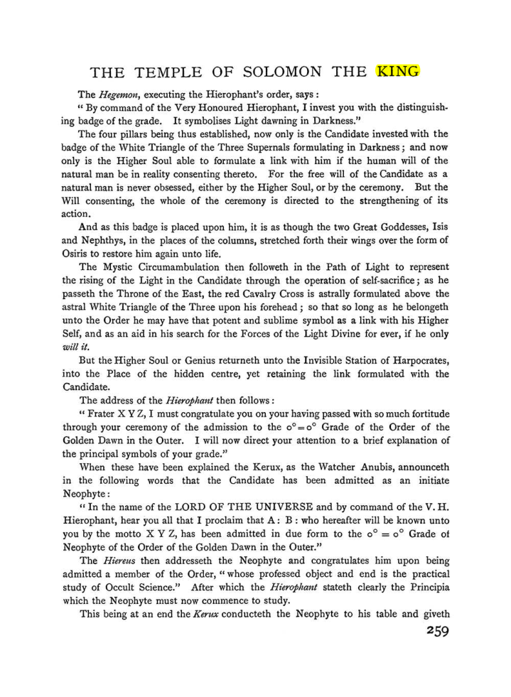 Original scan of The Equinox (Volume I, Number I), PDF page 267