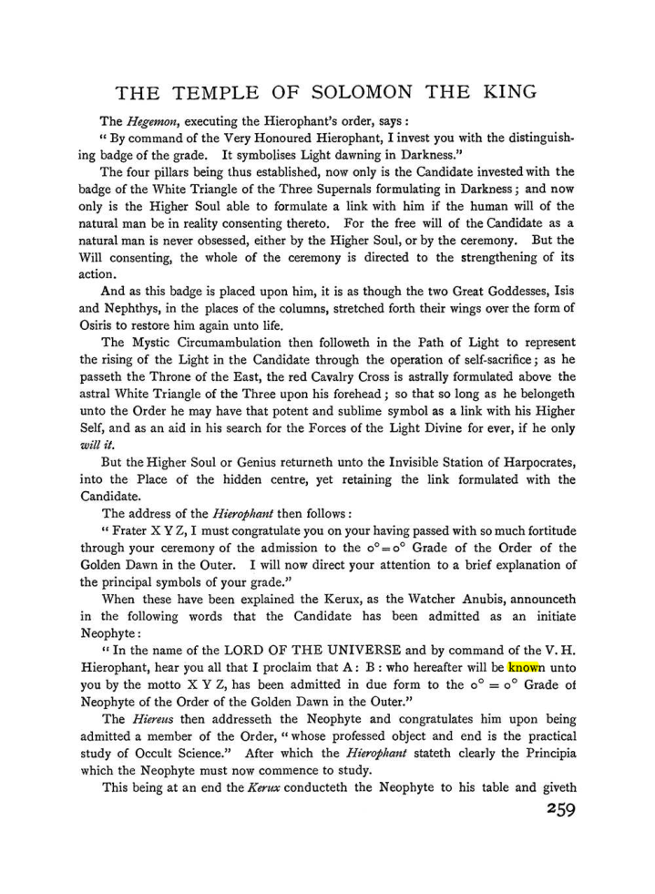 Original scan of The Equinox (Volume I, Number I), PDF page 267
