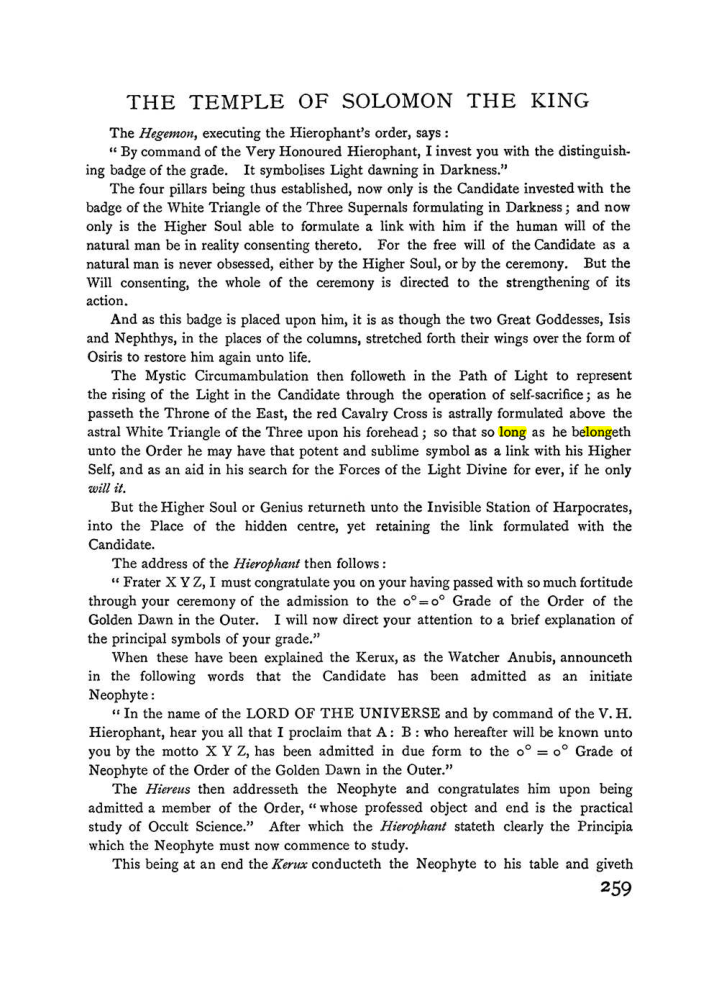 Original scan of The Equinox (Volume I, Number I), PDF page 267