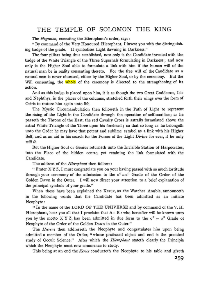 Original scan of The Equinox (Volume I, Number I), PDF page 267