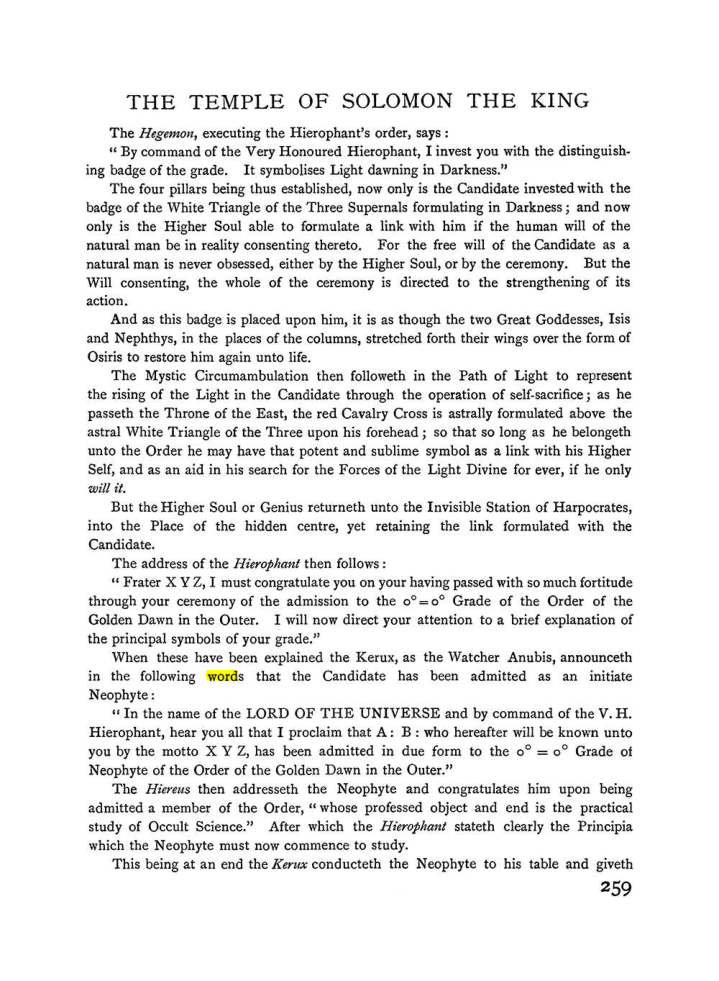 Original scan of The Equinox (Volume I, Number I), PDF page 267