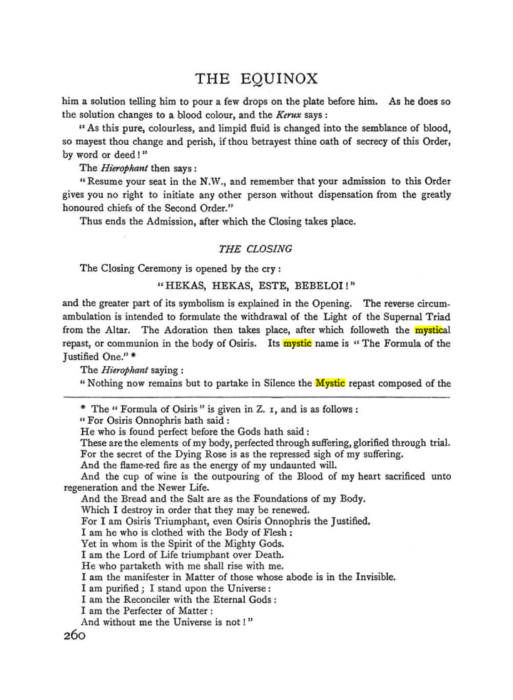 Original scan of The Equinox (Volume I, Number I), PDF page 268