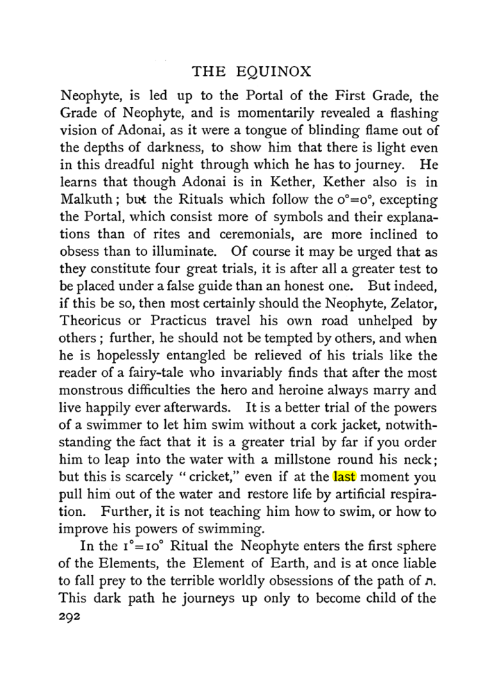Original scan of The Equinox (Volume I, Number I), PDF page 300