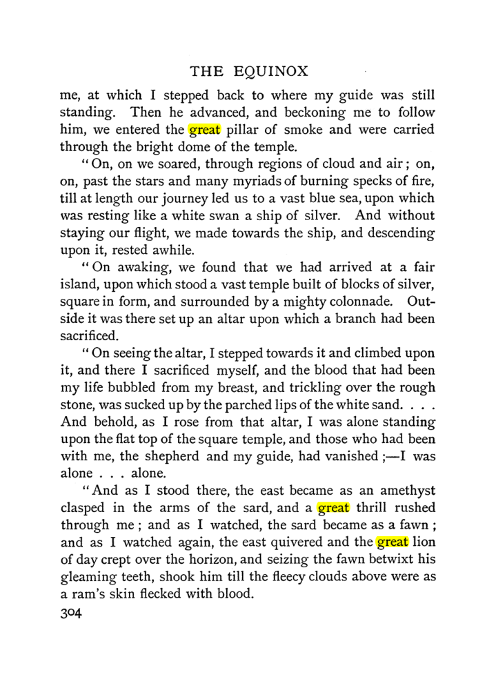 Original scan of The Equinox (Volume I, Number I), PDF page 312