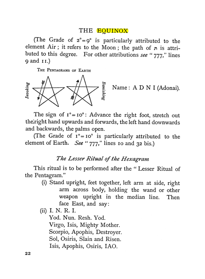 Original scan of The Equinox (Volume I, Number I), PDF page 32